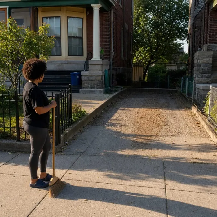 Cleared Philadelphia driveway after junk car removal service completed